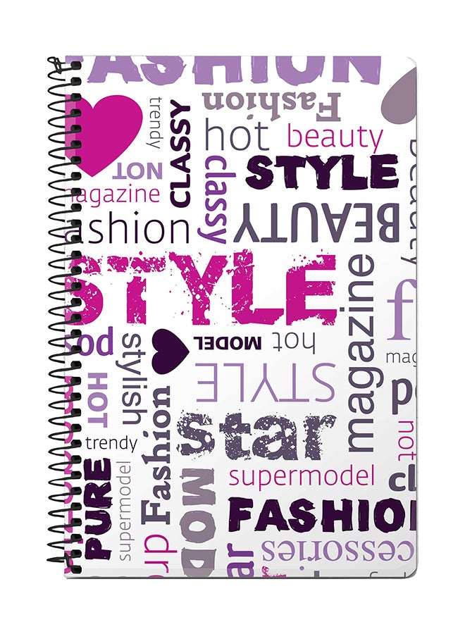 Stylizedd Fashion Statement A5 Spiral Notebook Multicolour