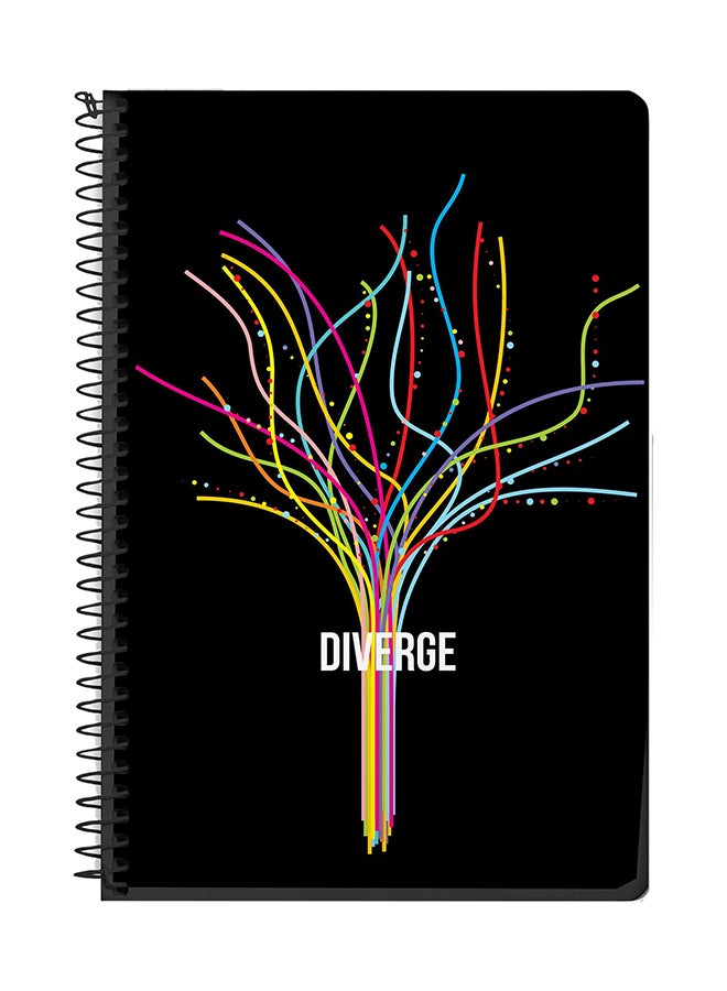 Stylizedd Diverge A5 Spiral Notebook Black