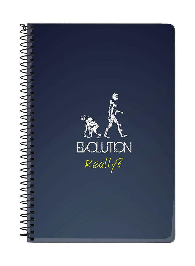 Stylizedd - Evolution, Really A5 Spiral Notebook Blue - Image 1