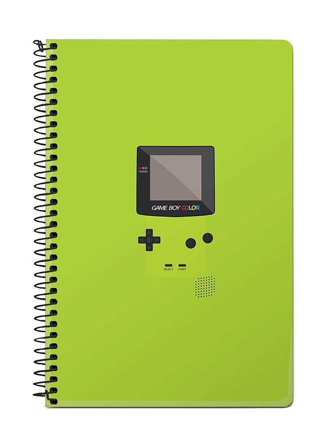 Stylizedd Gameboy Color - A5 Spiral Notebook Green