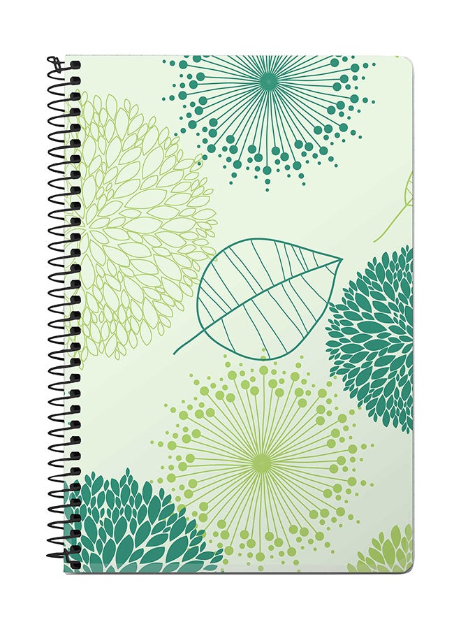 Stylizedd Single Leaf A5 Spiral Notebook Multicolour