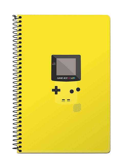 Gameboy Color - A5 Spiral Notebook Yellow