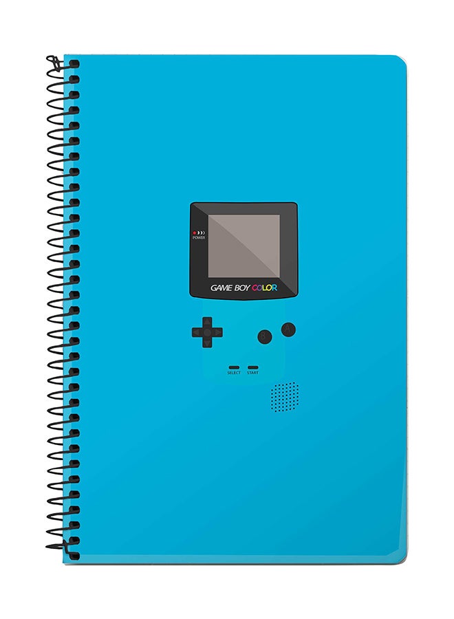 Stylizedd Gameboy Color - A5 Spiral Notebook Blue