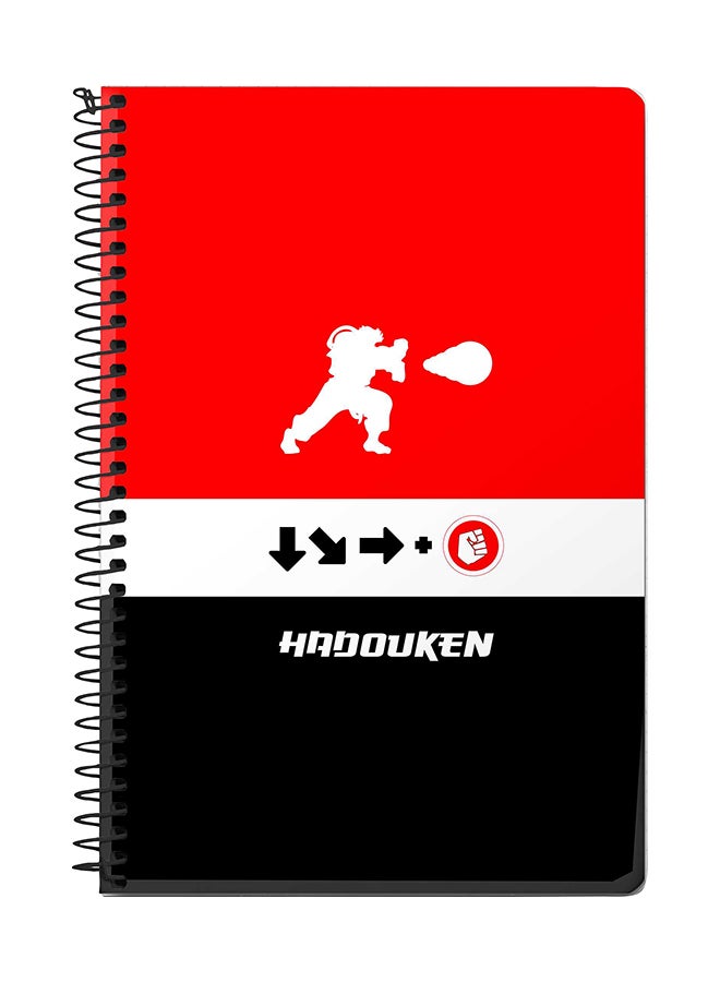 Stylizedd Hadouken A5 Spiral Notebook Multicolour