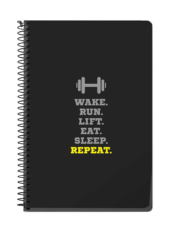 Stylizedd Routine A5 Spiral Notebook Black