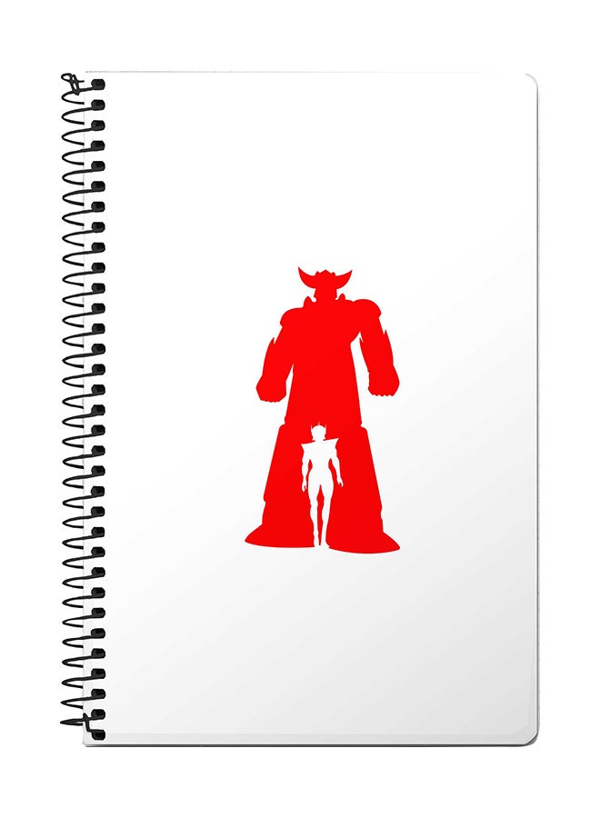 Stylizedd Grendizer A5 Spiral Notebook White