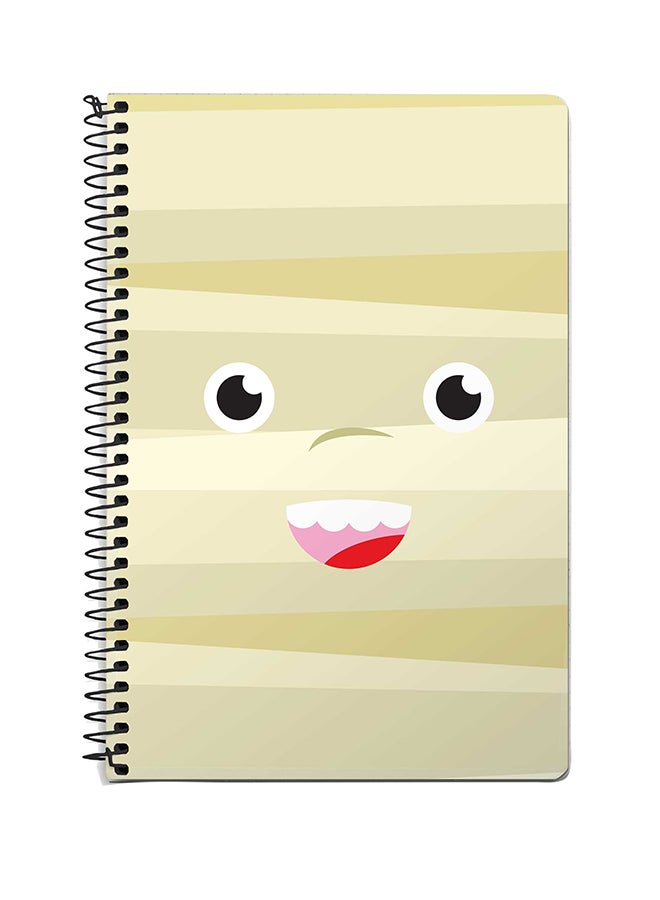 ستايلايزد دفتر ملاحظات بسلك مقاس A5 بتصميم مومياء لطيفة بيج