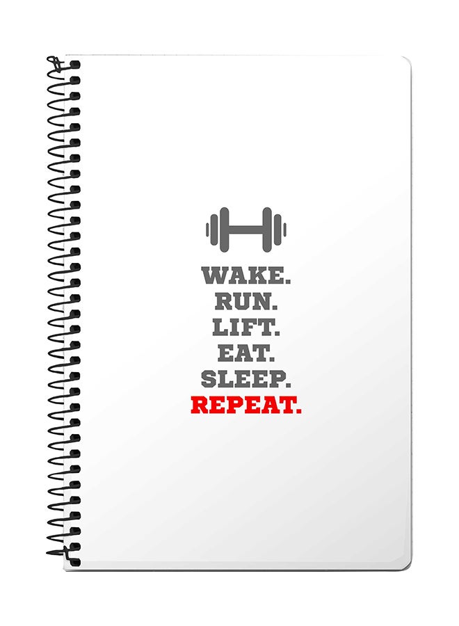 Stylizedd Routine A5 Spiral Notebook White