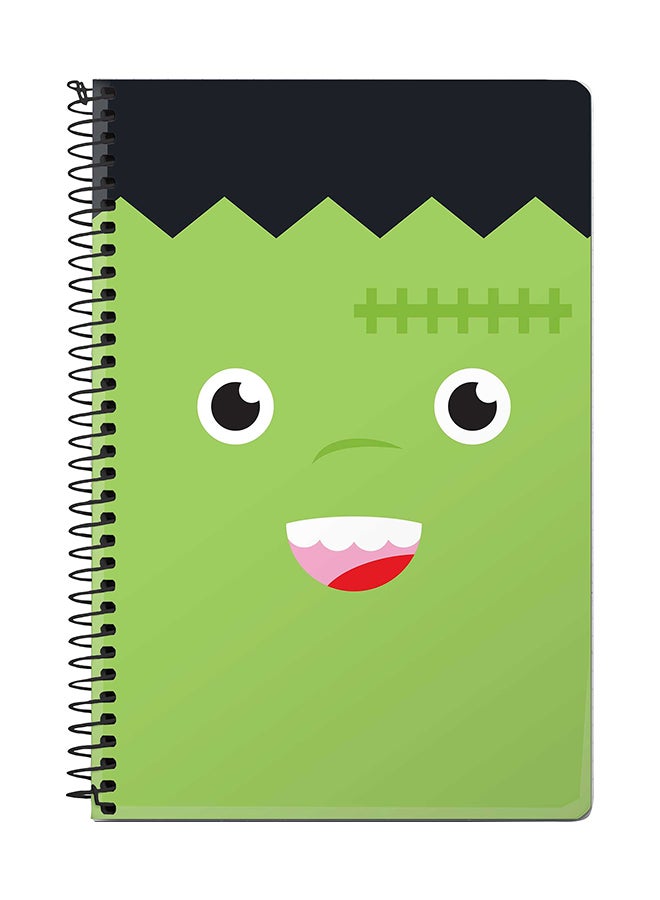 Stylizedd Cute Frankie A5 Spiral Notebook Green 