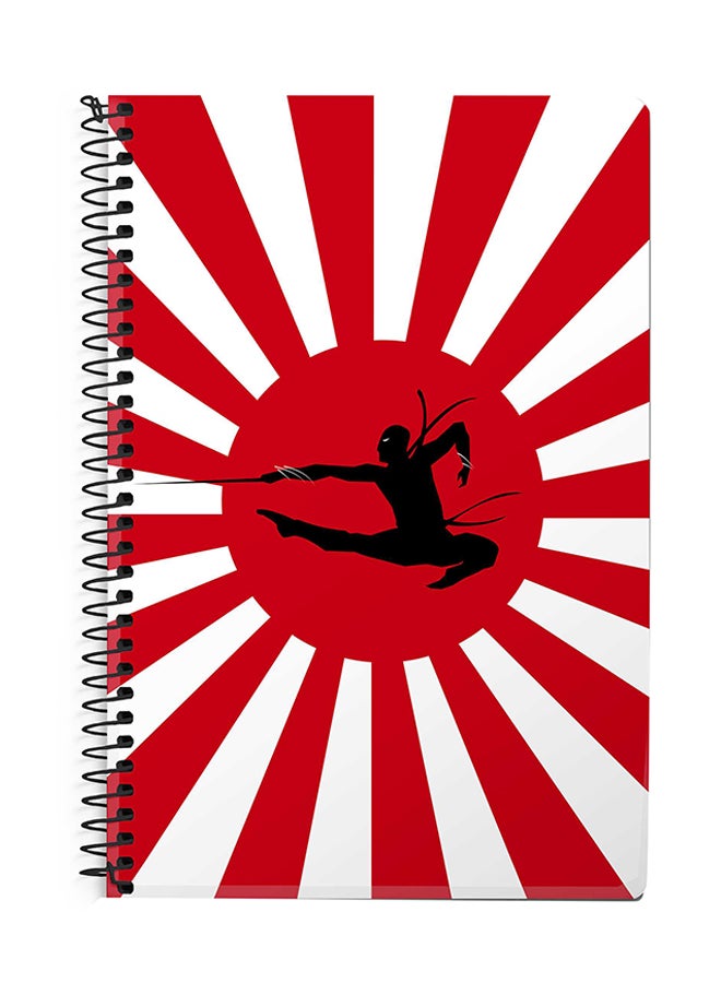 Stylizedd Son Of Ninja A5 Spiral Notebook White/Red