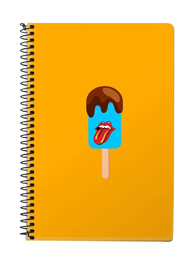 Stylizedd Lick Lick A5 Spiral Notebook Yellow