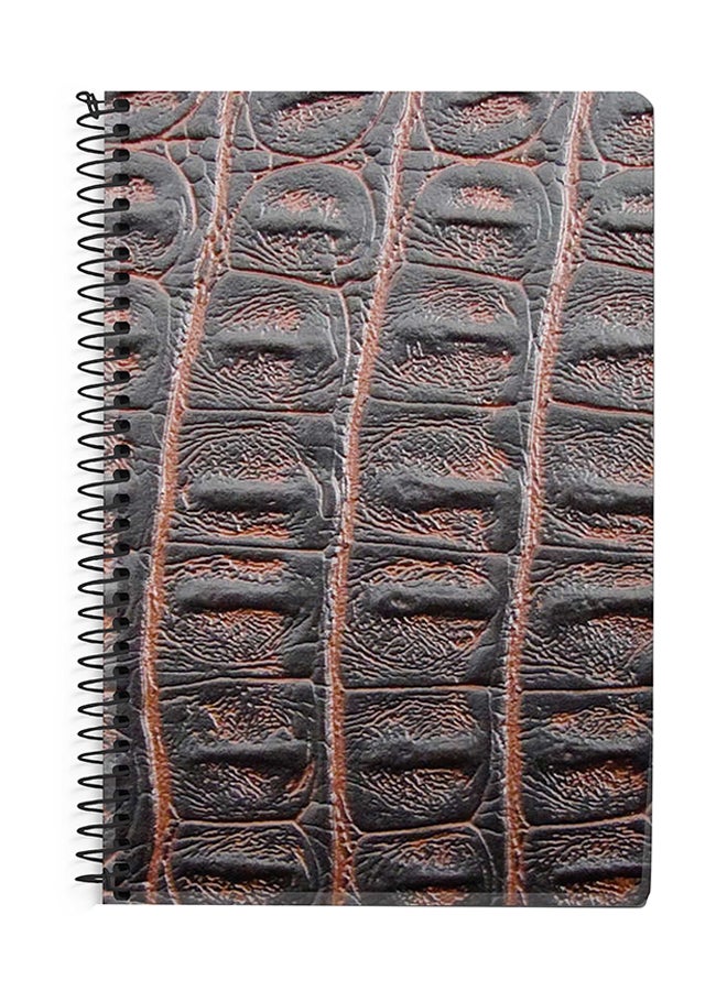 Stylizedd Viper Skin Print Leather A5 Spiral Notebook Brown 