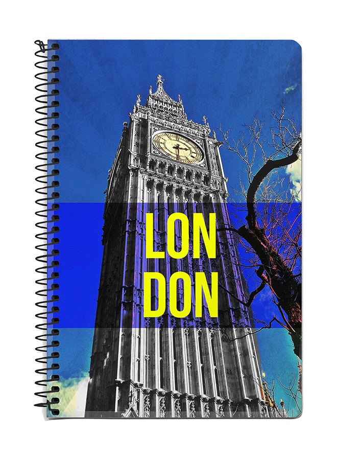 Stylizedd London - Big Ben A5 Spiral Notebook Multicolour