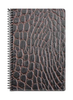 Stylizedd Cowhide Leather A5 Spiral Notebook Black 