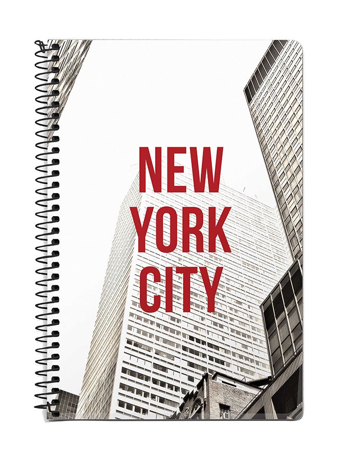 Stylizedd New York - Skyscraper A5 Spiral Notebook Multicolour