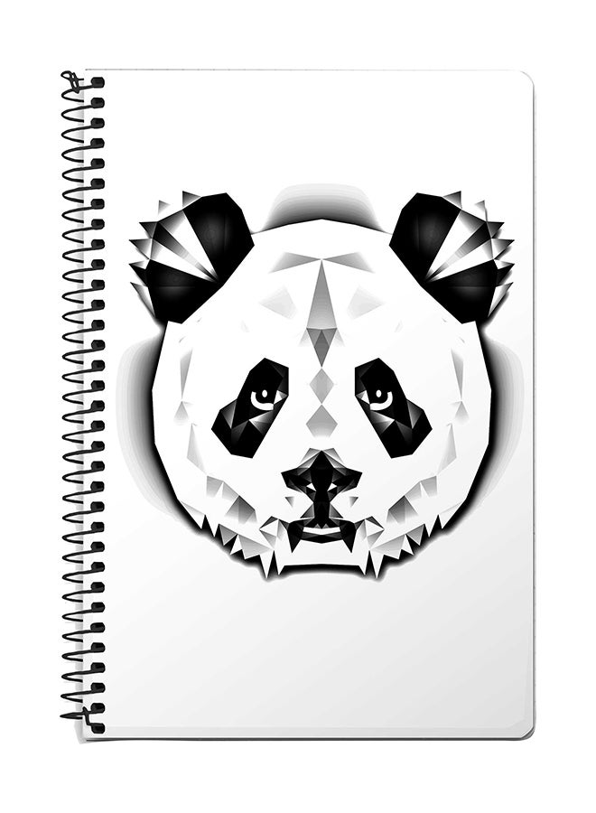 Stylizedd Poly Panda A5 Spiral Notebook White