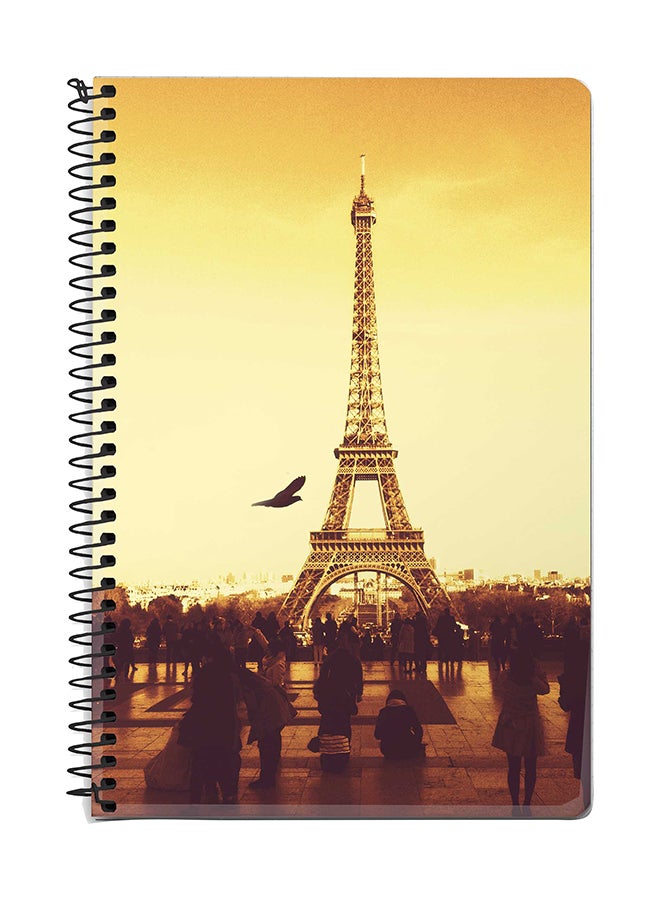 Stylizedd Paris - Eiffel Tower A5 Spiral Notebook Multicolour