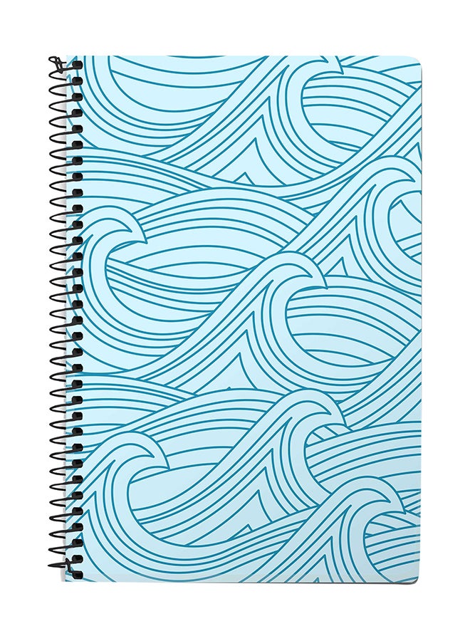 Stylizedd Rough Seas A5 Spiral Notebook Blue