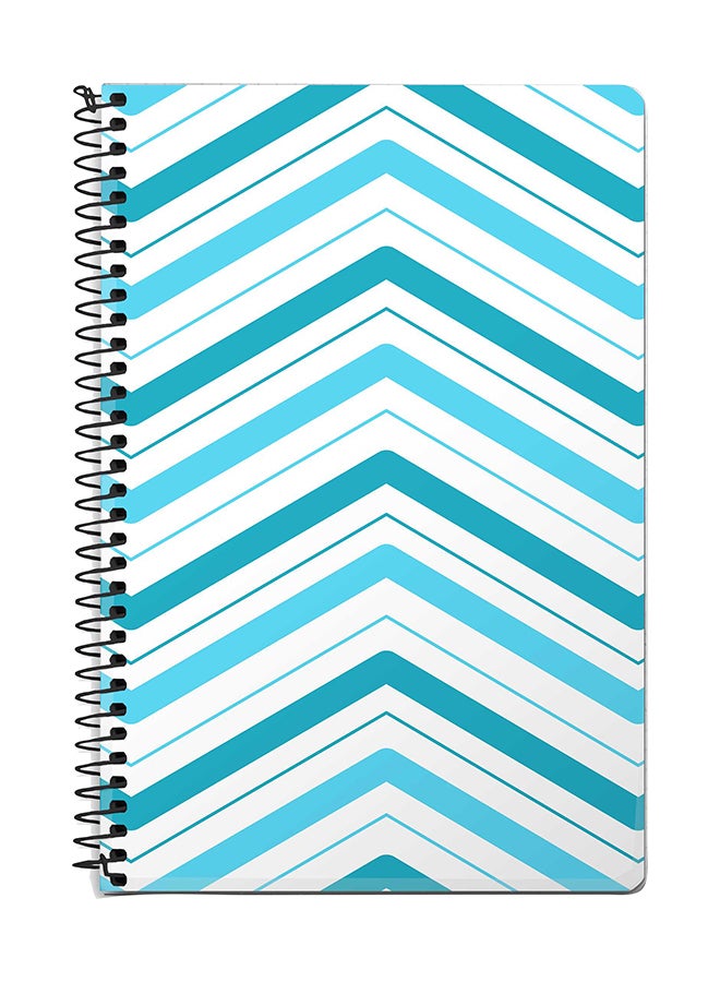 Stylizedd Only Way Is Up A5 Spiral Notebook Blue/White
