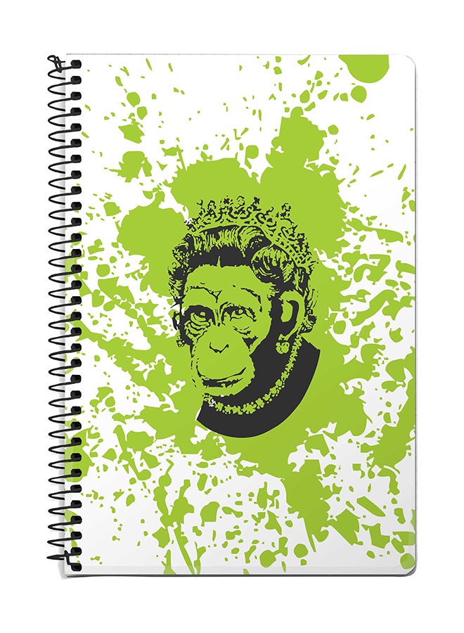 ستايلايزد دفتر ملاحظات سلك مقاس A5 بتصميم ملكة القرود متعدد الألوان