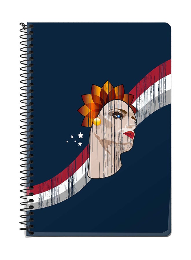 Stylizedd Lady Liberty A5 Spiral Notebook Multicolour