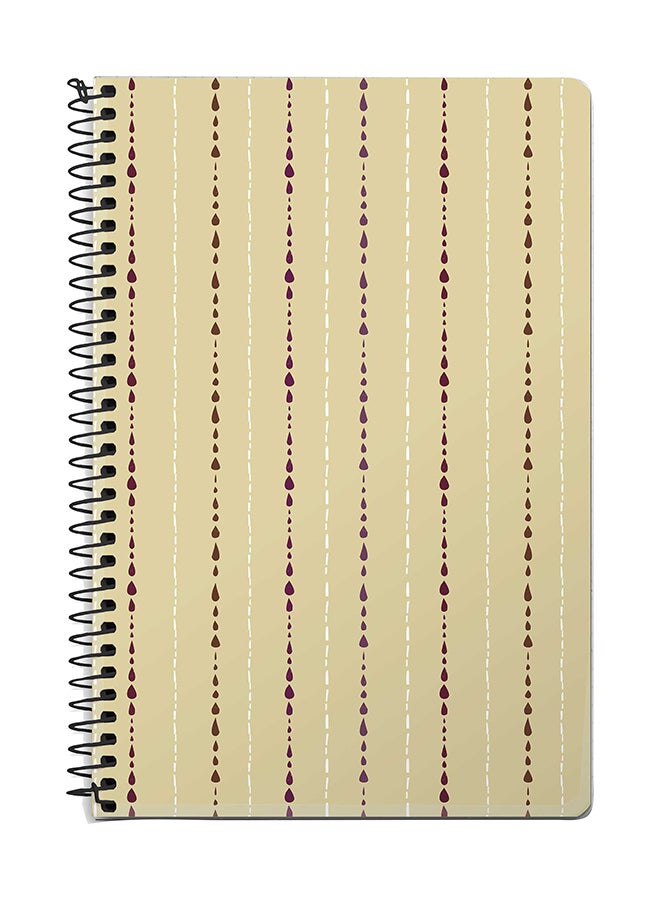 Stylizedd Linear Raindrops A5 Spiral Notebook Beige