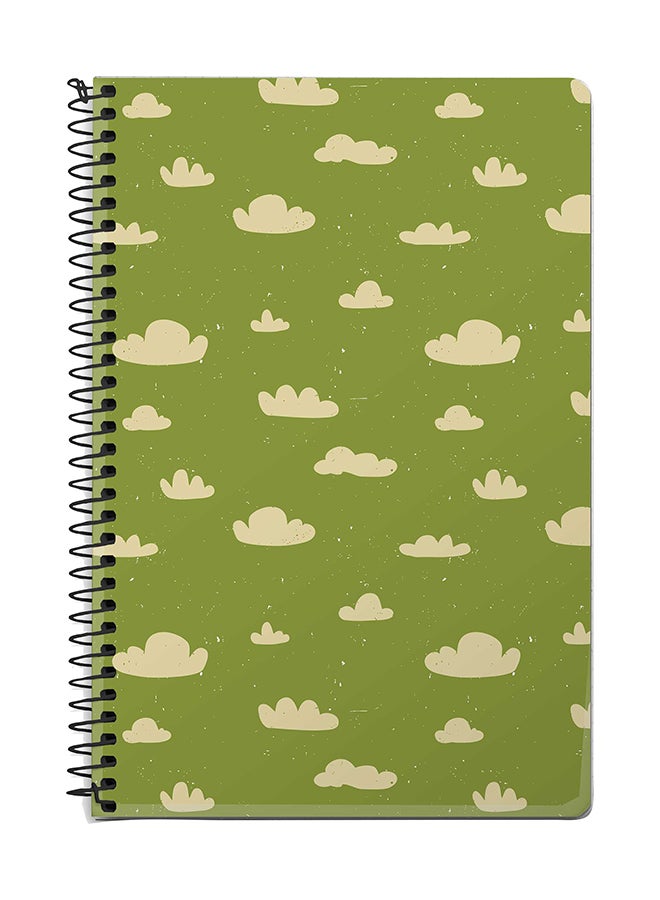 Stylizedd Wandering Clouds A5 Spiral Notebook Green