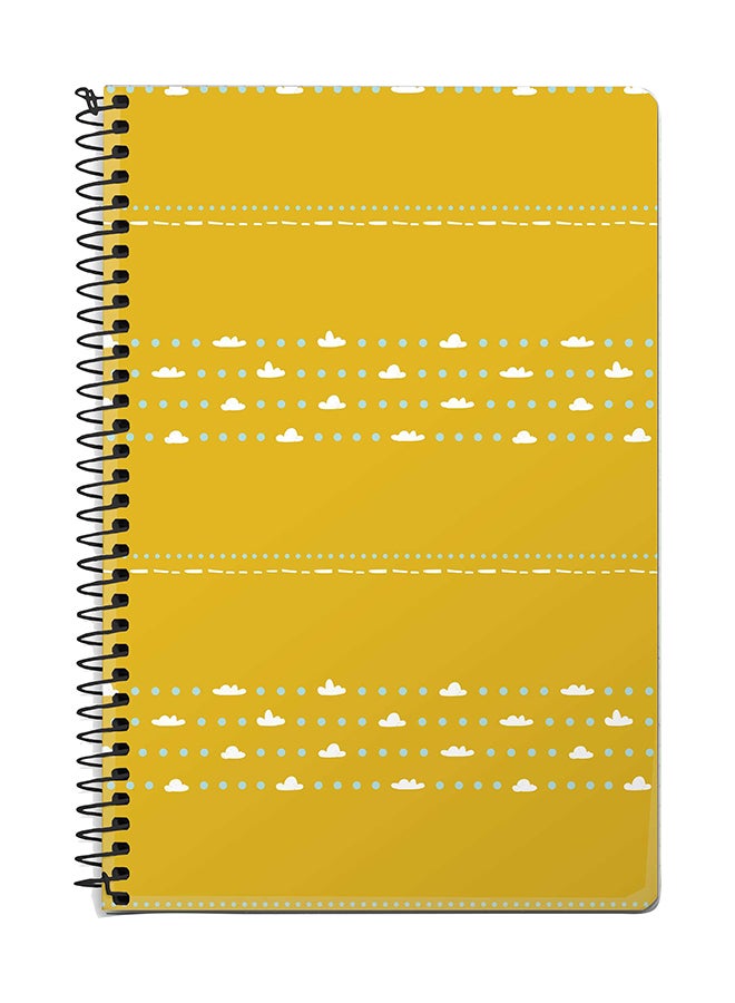 Stylizedd Dotty Skies A5 Spiral Notebook Yellow