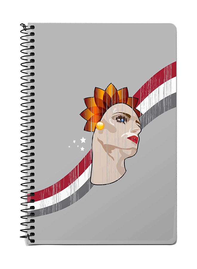Stylizedd Lady Liberty A5 Spiral Notebook Multicolour