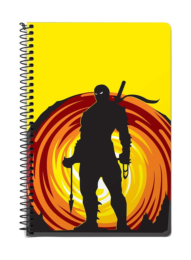 ستايلايزد دفتر ملاحظات بسلك لولبي بتصميم إعصار النينجا مقاس A5 متعدد الألوان