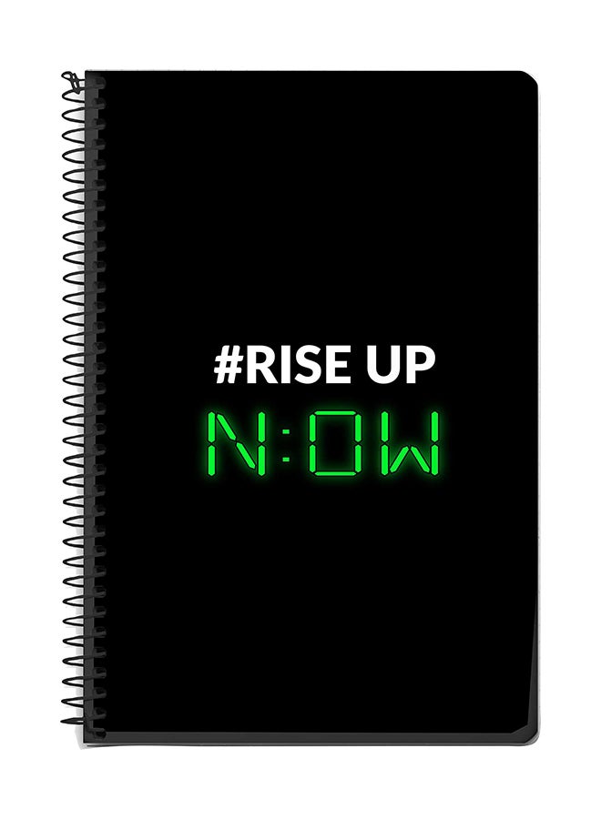 Stylizedd Rise Up A5 Spiral Notebook Black 