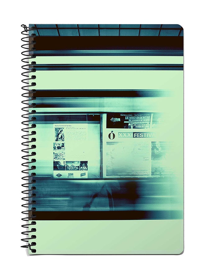 Stylizedd Blurry Station A5 Spiral Notebook Multicolour