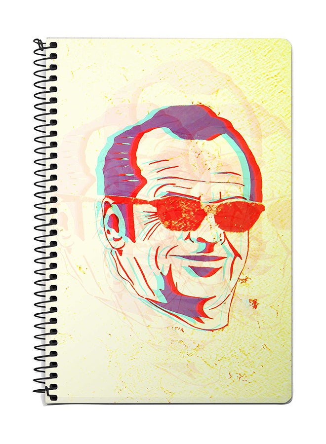 ستايلايزد دفتر ملاحظات بسلك مقاس A5 بتصميم نظارات لامعة متعدد الألوان