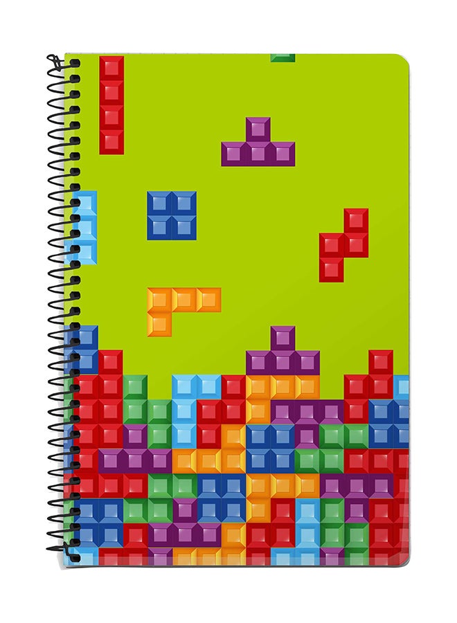 Stylizedd Tetris A5 Spiral Notebook Multicolour