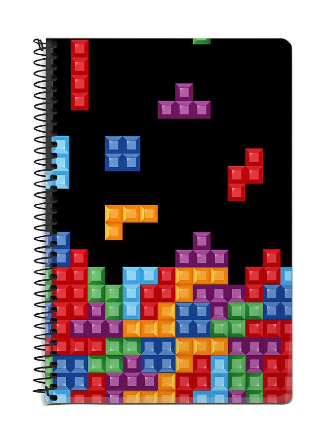 Stylizedd Tetris A5 Spiral Notebook Multicolour