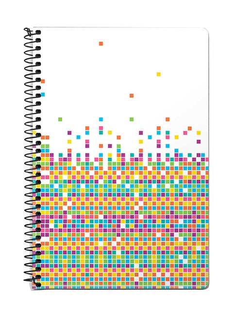 Falling Tiles A5 Spiral Notebook Multicolour