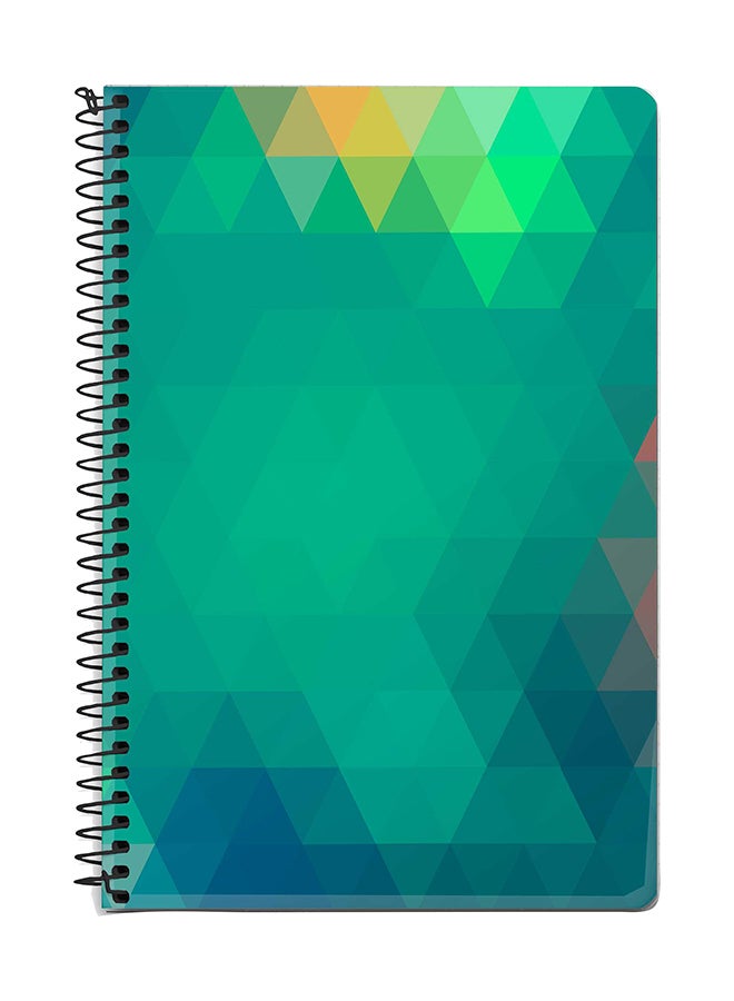 ستايلايزد دفتر ملاحظات بسلك مقاس A5 بتصميم موشور الزمرد أخضر