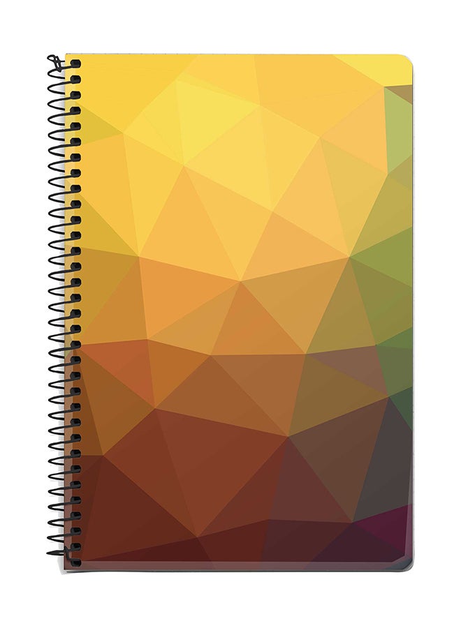 ستايلايزد دفتر بسلك مقاس A5 بتصميم كتل ذهبية ذهبي