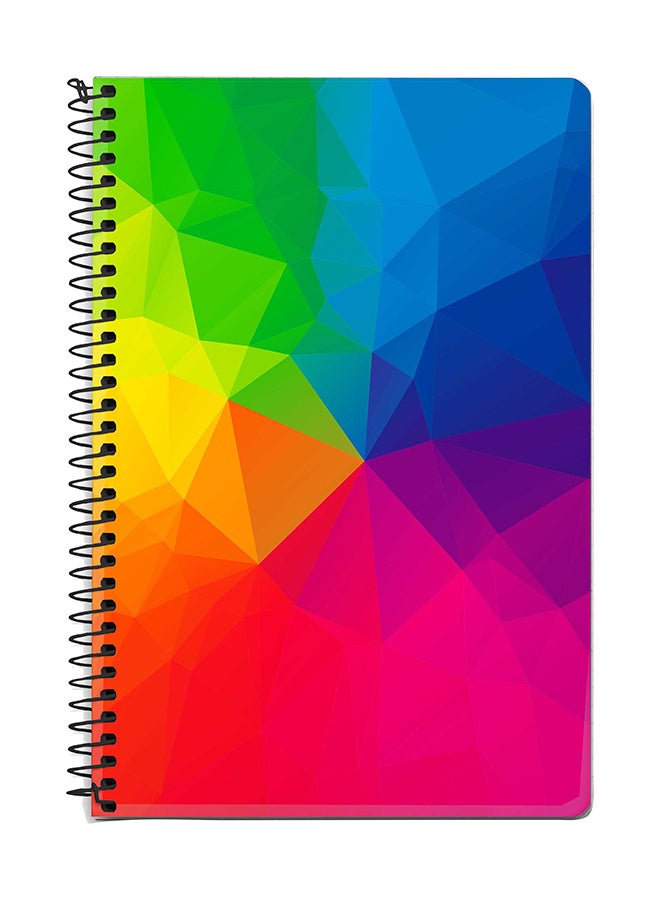 ستايلايزد دفتر ملاحظات بسلك مقاس A5 بتصميم رموز الهواء والماء والأرض والنار متعدد الألوان