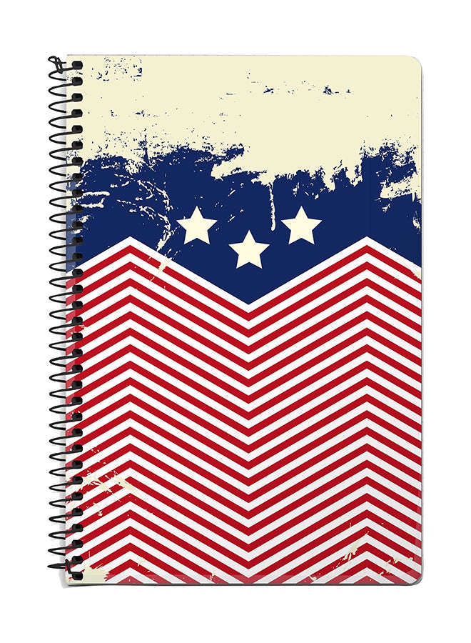 Stylizedd Stars And Stripes A5 Spiral Notebook Multicolour