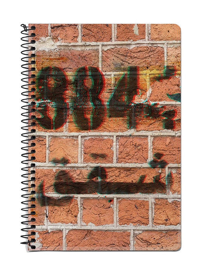Stylizedd Wall Stencil A5 Spiral Notebook Multicolour