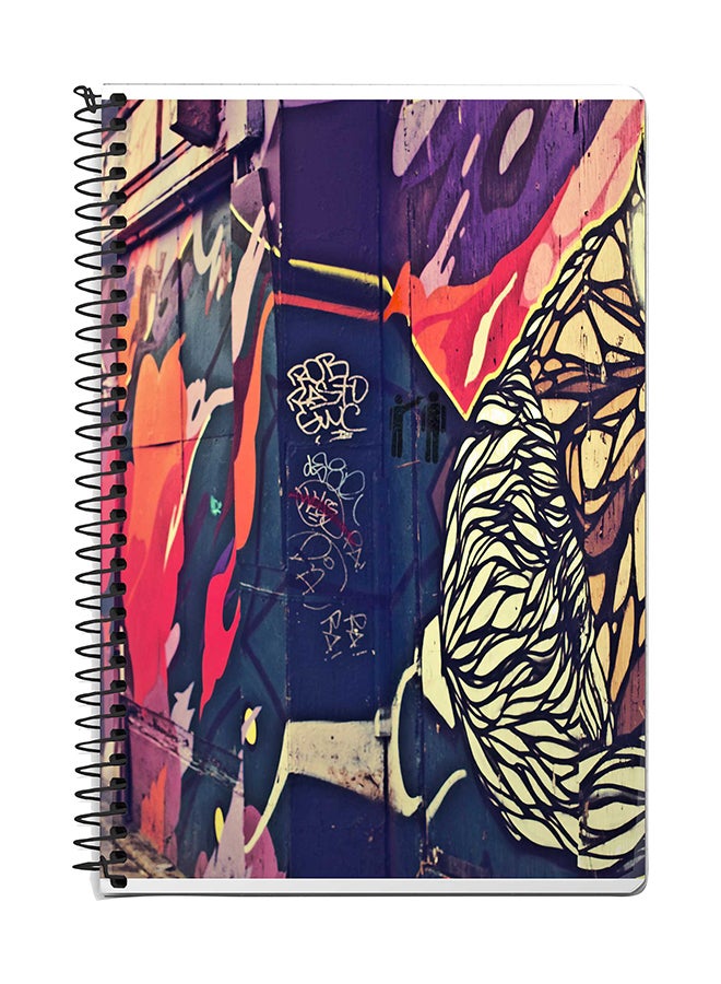 Stylizedd Wise Graffitti A5 Spiral Notebook Multicolour