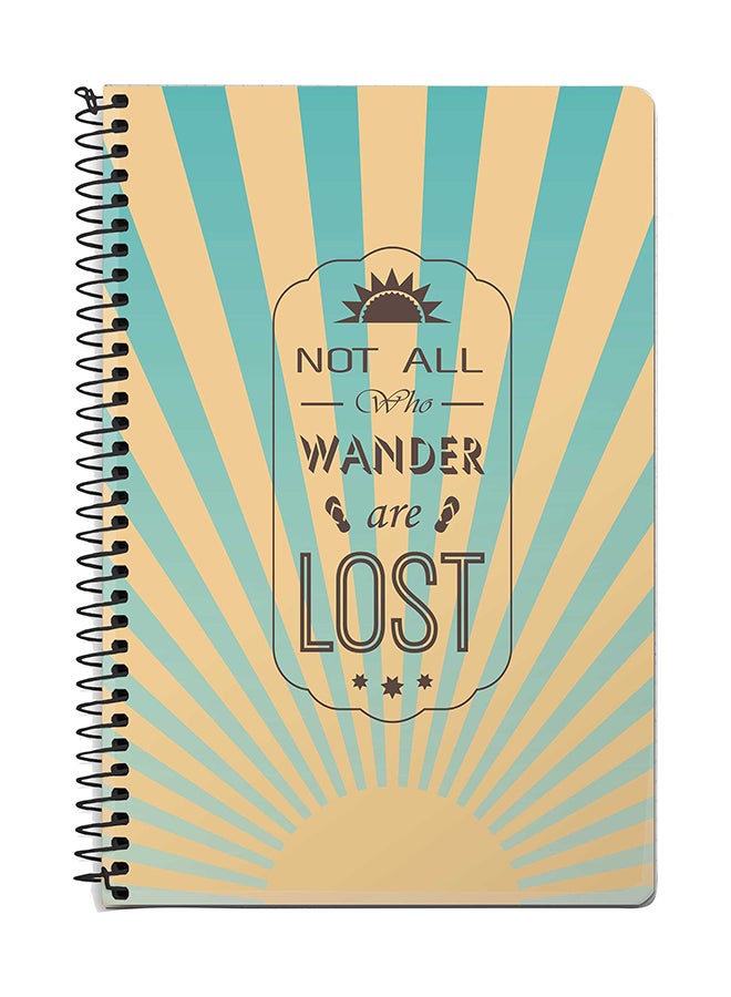 ستايلايزد دفتر ملاحظات بسلك مقاس A5 بتصميم بعبارة عن المتجولين متعدد الألوان