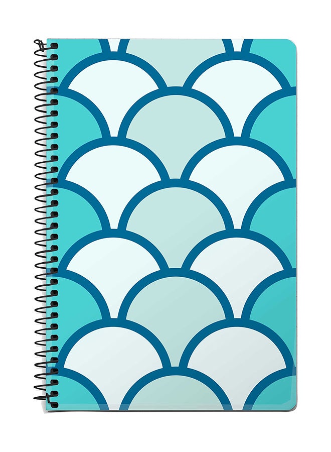Stylizedd Fish Scales A5 Spiral Notebook Blue