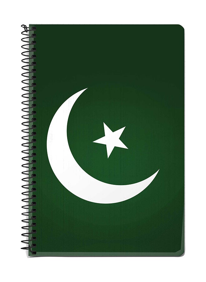 Stylizedd Flag Of Pakistan A5 Spiral Notebook Green/White
