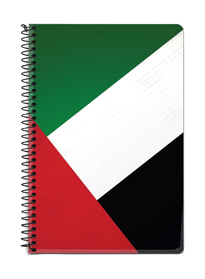 Stylizedd Flag Of Uae A5 Spiral Notebook White/Red/Green