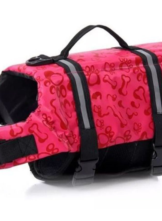 Generic Pet Safety Printed Swimming Life Jacket Pink/Black/Red XXL  - Image 2