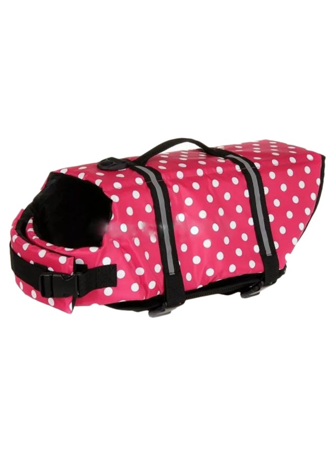 Pet Safety Printed Swimming Life Jacket Pink/White/Black M - Image 2