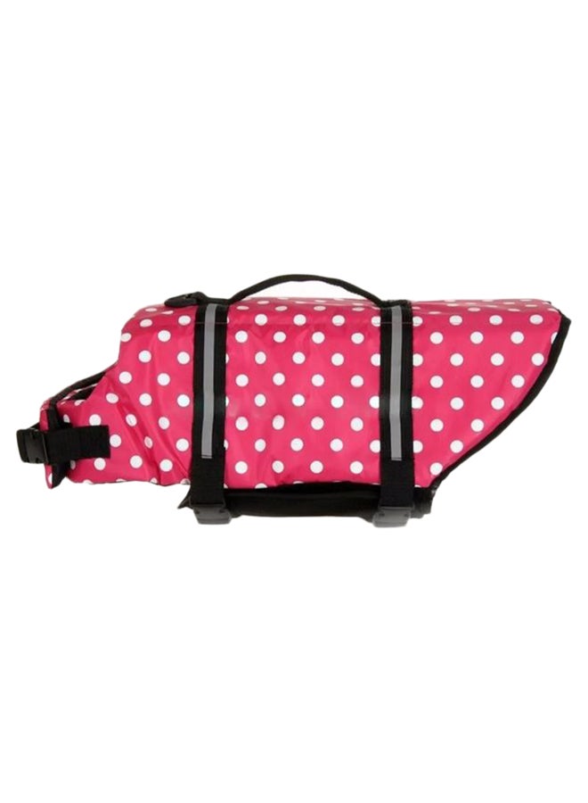 Pet Safety Printed Swimming Life Jacket Pink/White/Black M - Image 1