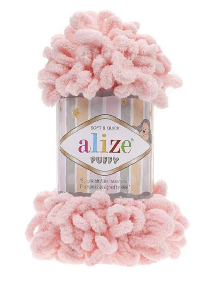 ALIZE Puffy Hand Knitting Yarn Powder Pink 100grams